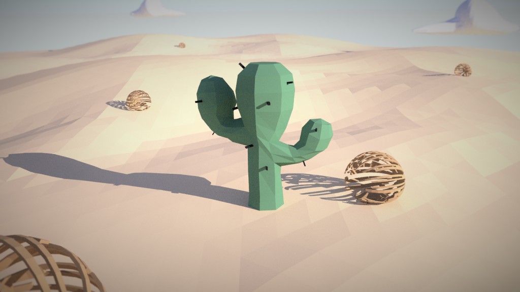 Low Poly Cactus (desert scene) preview image 1